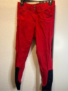 Dover Saddlery Red Dalton Breeches in Size 26